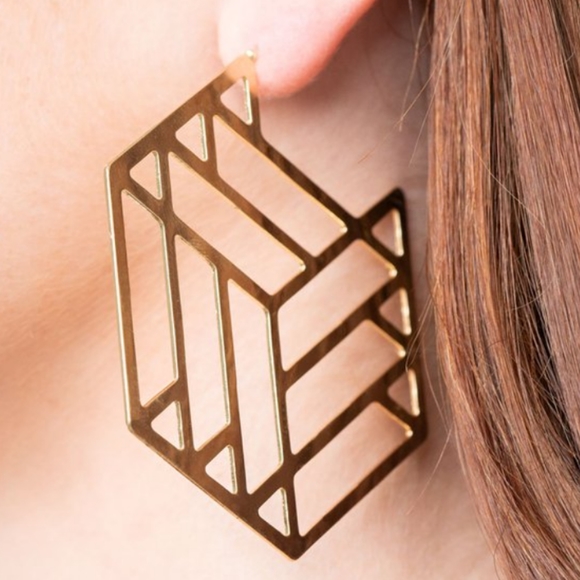 paparazzi Jewelry - Art Deco Geometric Earrings